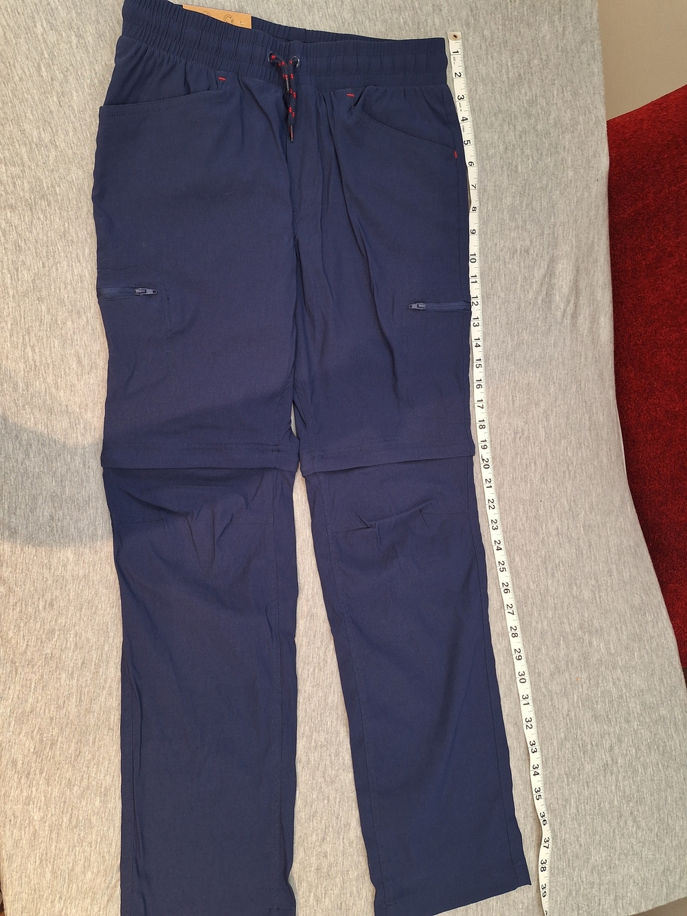 Eddie Bauer Kid's Navy Convertible Zip-Off Travel Pants Youth 14/16